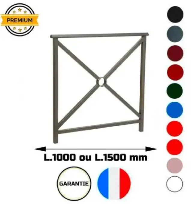 Barrière croix Saint André PREMIUM 1000 mm
