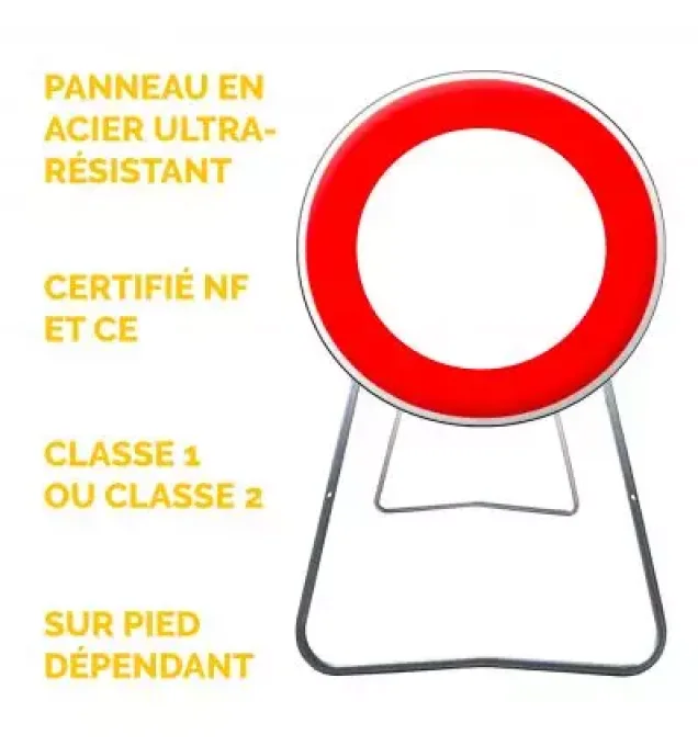 BK0 - Panneau de Chantier Temporaire Circulation Interdite 650mm